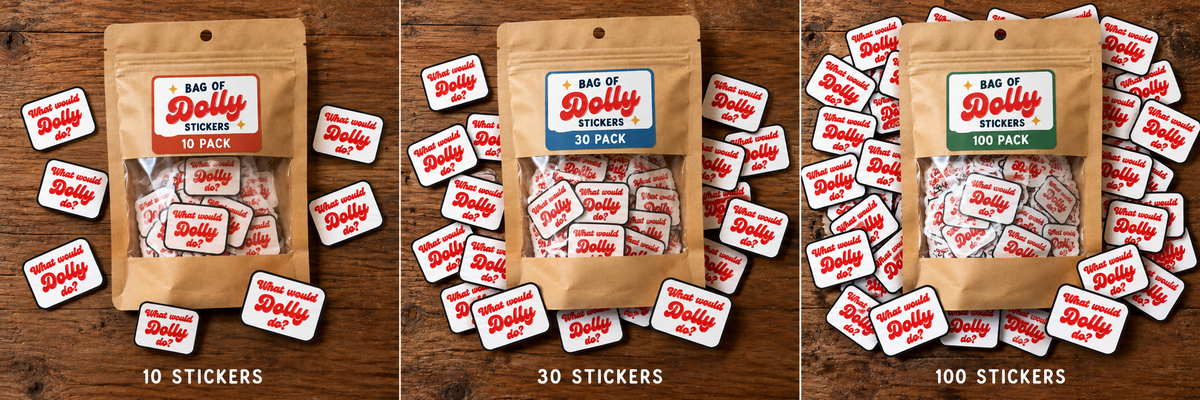 What Would Dolly Do – Mini Vinyl Sticker Packs