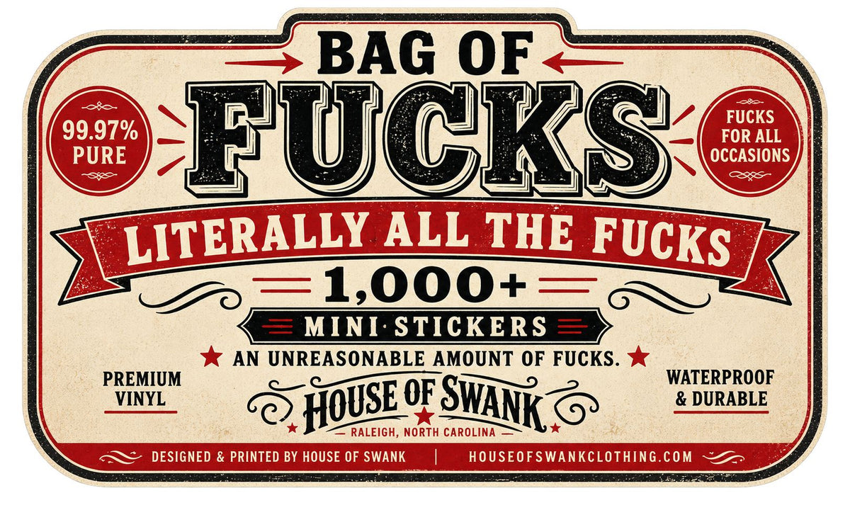 BAG OF FUCKS – Mini Vinyl Sticker Packs Decorative Stickers HOUSE OF SWANK