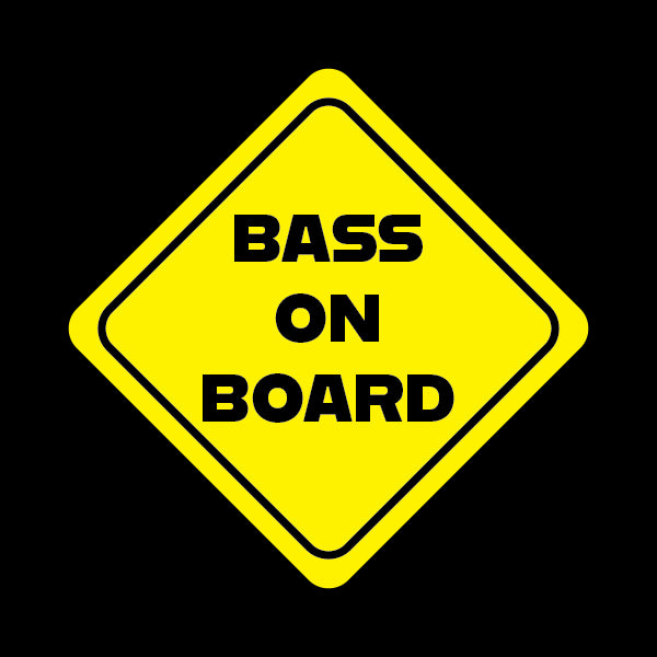 Bass on Board Sticker - Decorative Stickers - House of Swank Raleigh NC