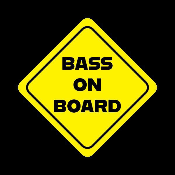 Bass on Board Sticker - Decorative Stickers - House of Swank Raleigh NC