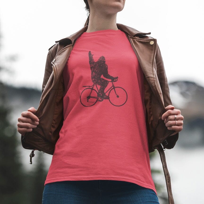 Bigfoot on Bike Shirt SHIRT HOUSE OF SWANK