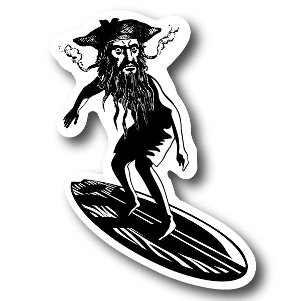 Blackbeard Surfer Dude Sticker Decorative Stickers HOUSE OF SWANK