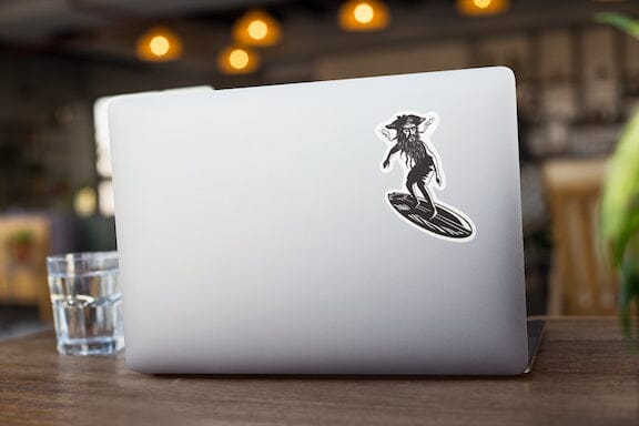 Blackbeard Surfer Dude Sticker Decorative Stickers HOUSE OF SWANK