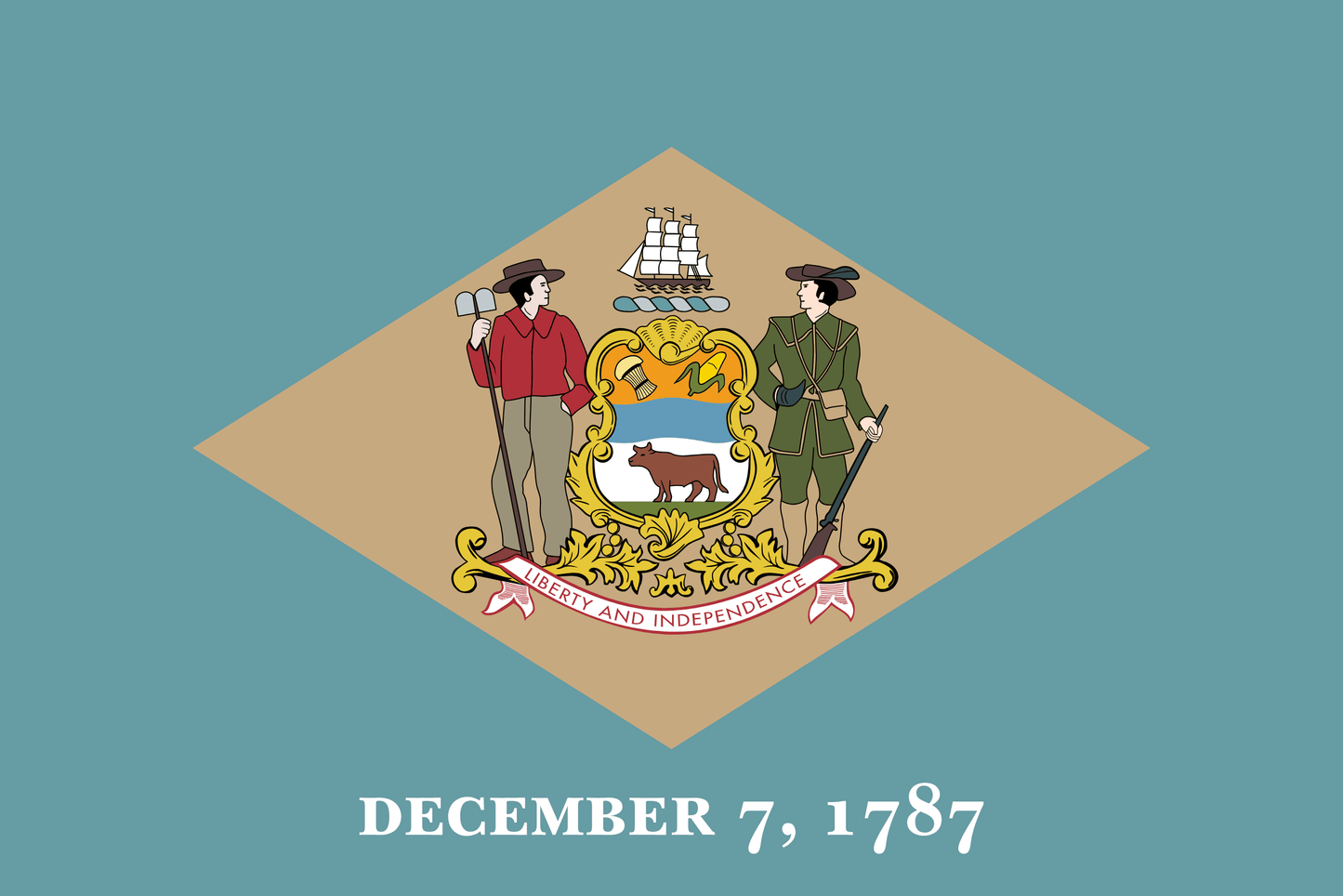 Delaware State Flag Vinyl Sticker Vinyl Stickers House of Swank