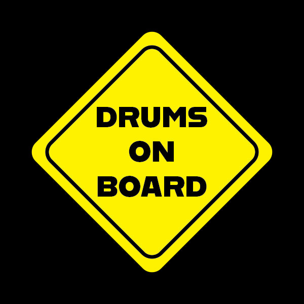 Drums on Board Sticker - Decorative Stickers - House of Swank Raleigh NC