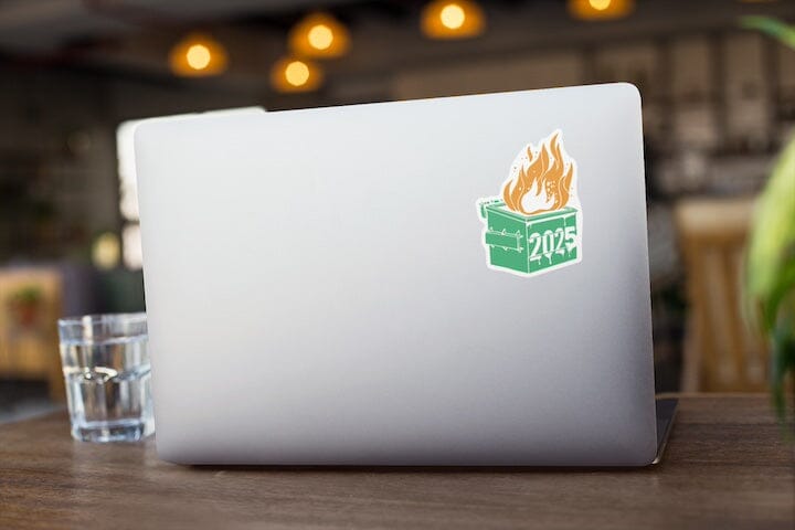 Dumpster Fire 2025 Sticker Decorative Stickers HOUSE OF SWANK
