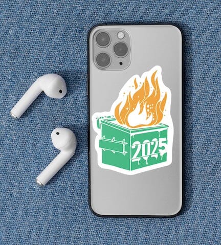 Dumpster Fire 2025 Sticker Decorative Stickers HOUSE OF SWANK