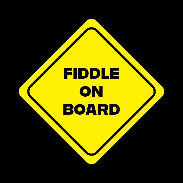 Fiddle on Board Sticker - Decorative Stickers - House of Swank Raleigh NC