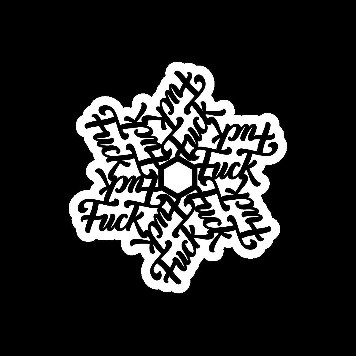 Fuck Snowflake Sticker Decorative Stickers HOUSE OF SWANK