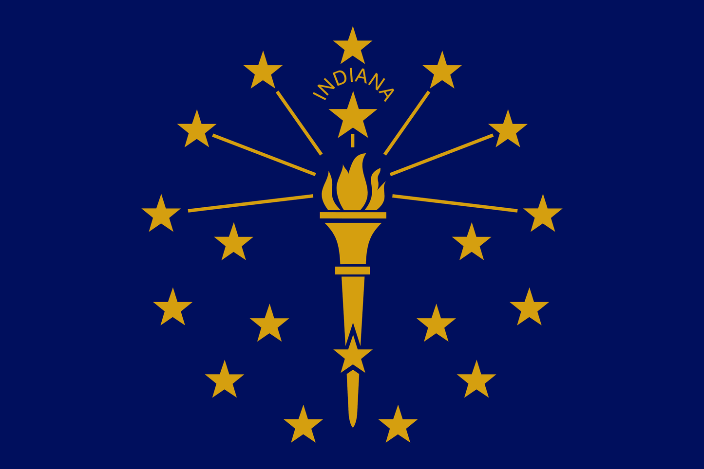 Indiana State Flag Vinyl Sticker Vinyl Stickers House of Swank