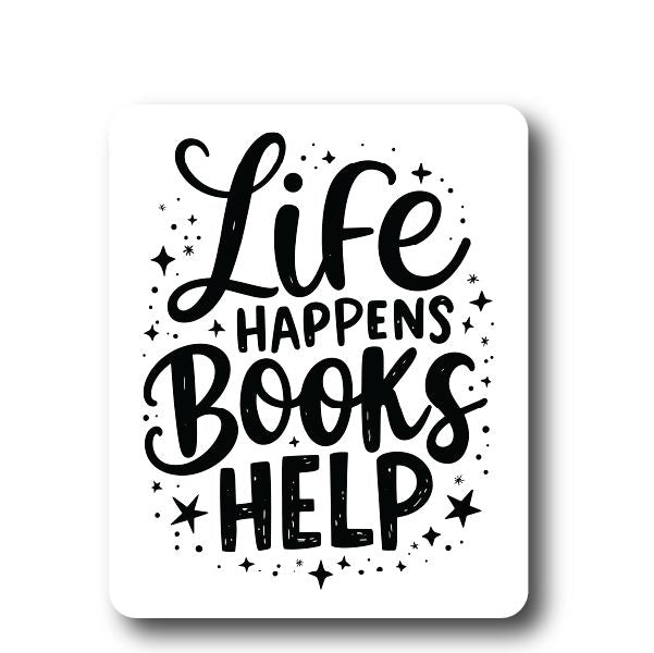 Life Happens Books Help Sticker Decorative Stickers HOUSE OF SWANK