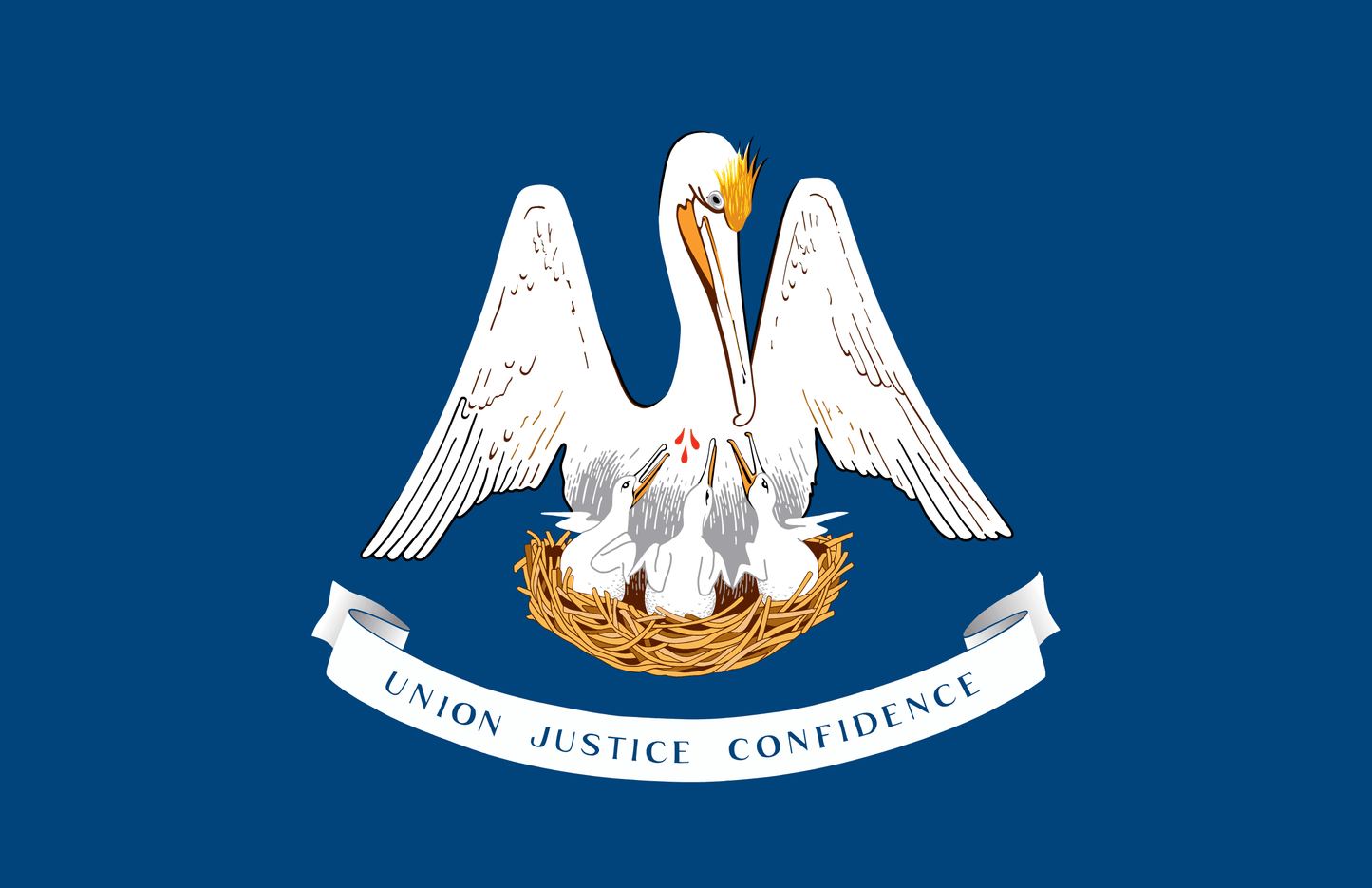 Louisiana State Flag Vinyl Sticker Vinyl Stickers House of Swank