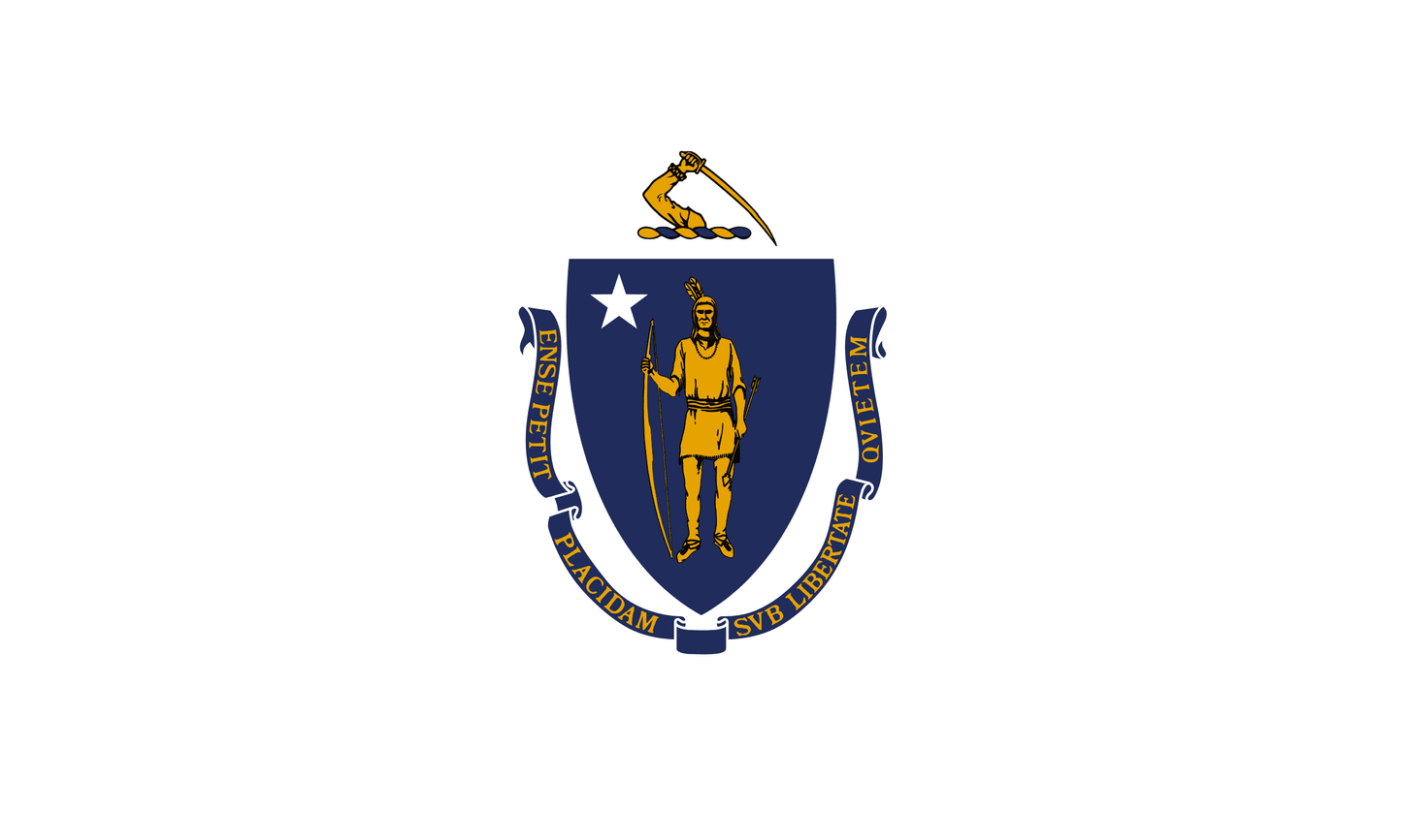 Massachusetts State Flag Vinyl Sticker Vinyl Stickers House of Swank