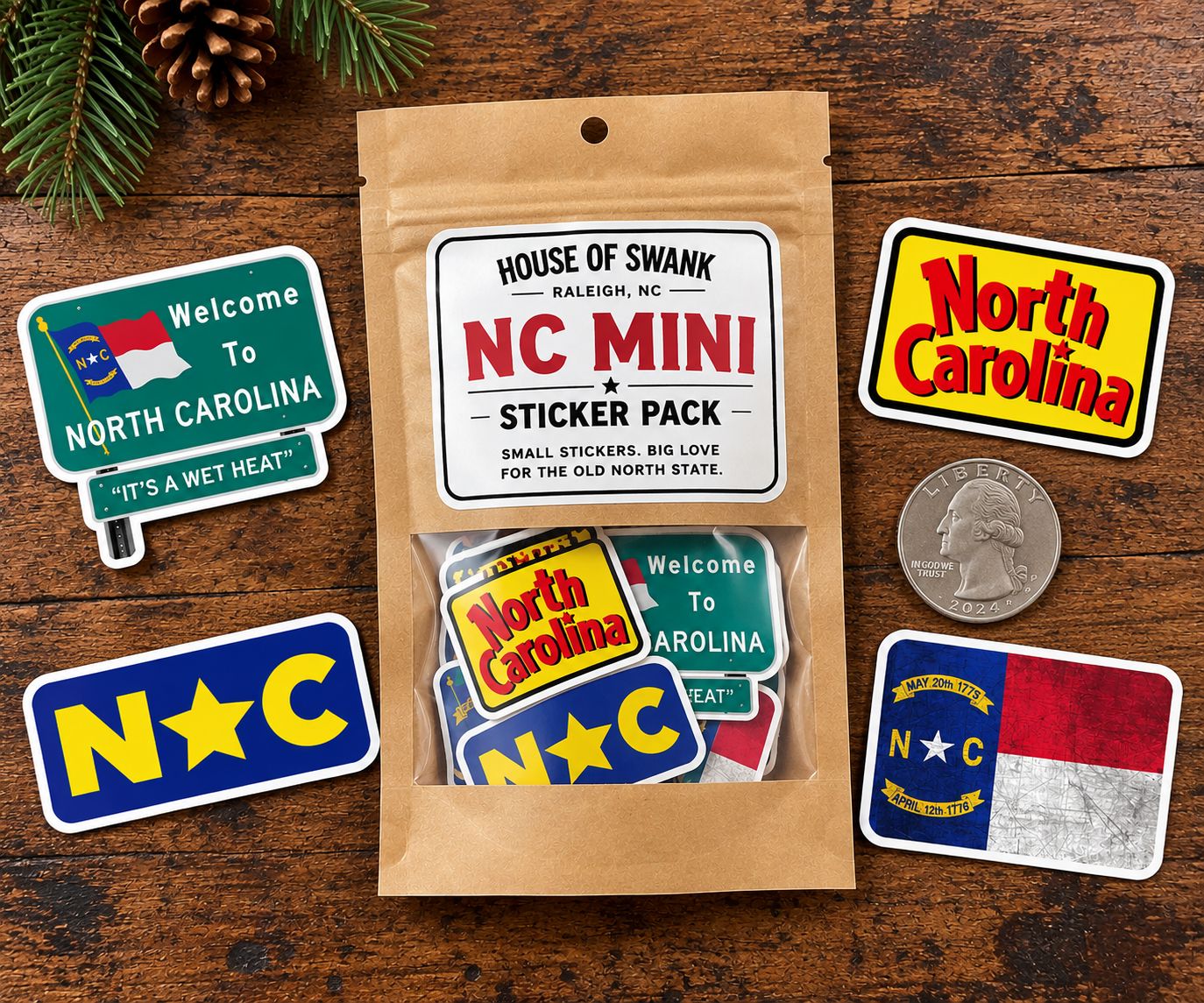 North Carolina Favorites Mini Sticker Pack Decorative Stickers HOUSE OF SWANK