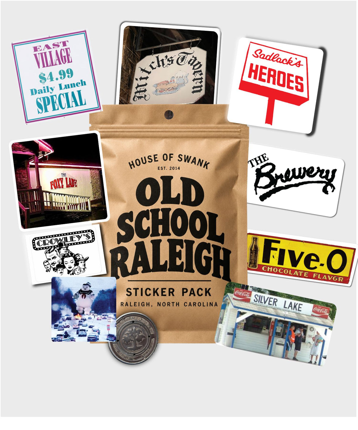 Old School Raleigh Mini Sticker Pack Decorative Stickers HOUSE OF SWANK
