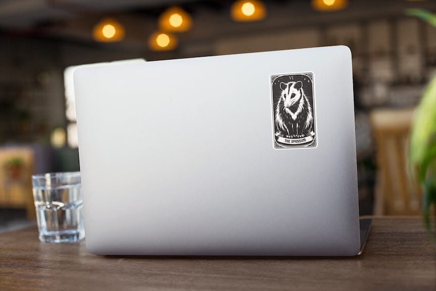 Possum Tarot Card Sticker - Decorative Stickers - House of Swank Raleigh NC