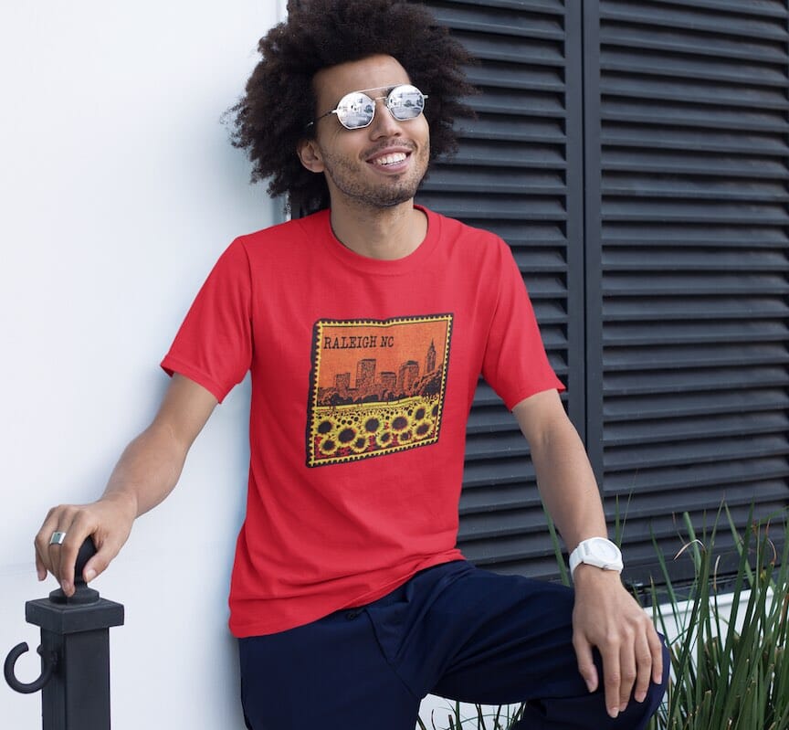 Raleigh NC Dix Park Sunflower Field Shirt - SHIRT - House of Swank Raleigh NC