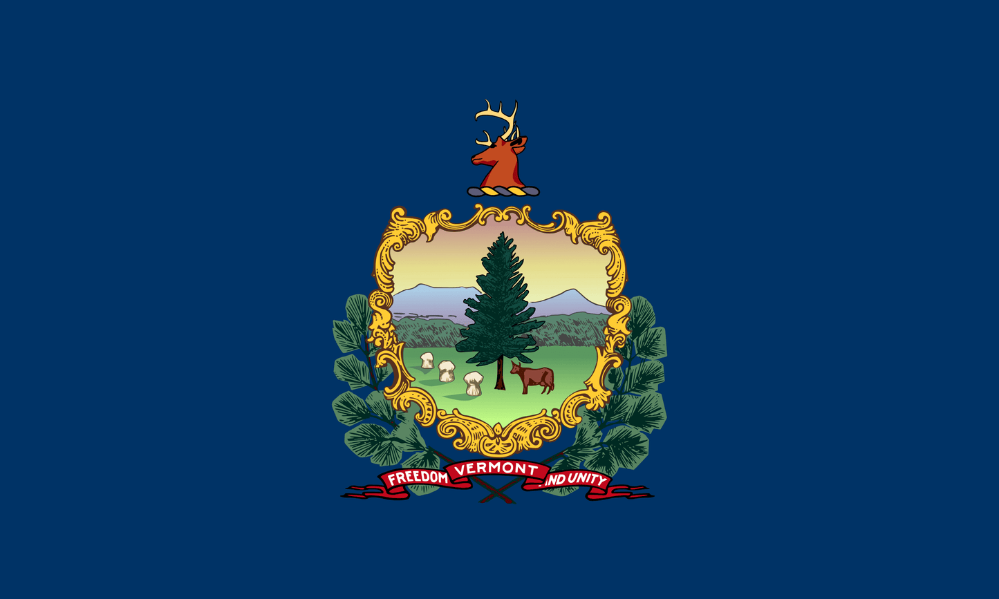 Vermont State Flag Vinyl Sticker Vinyl Stickers House of Swank