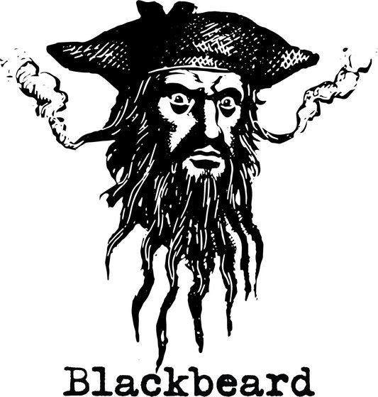 Blackbeard Head Sticker - Decorative Stickers - House of Swank Raleigh NC