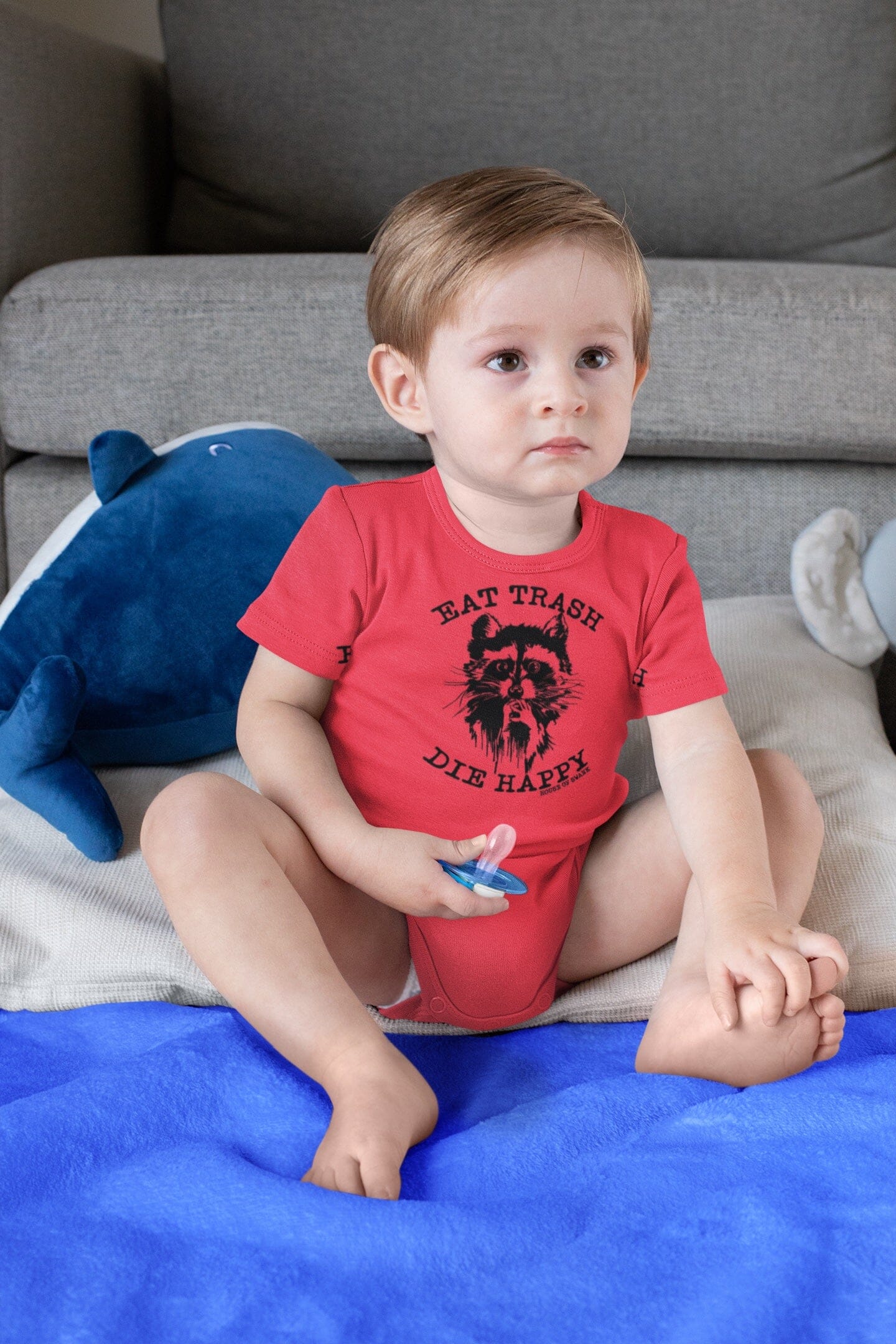 Raccoon Eat Trash Die Happy Kids Shirt and Creeper - House of Swank