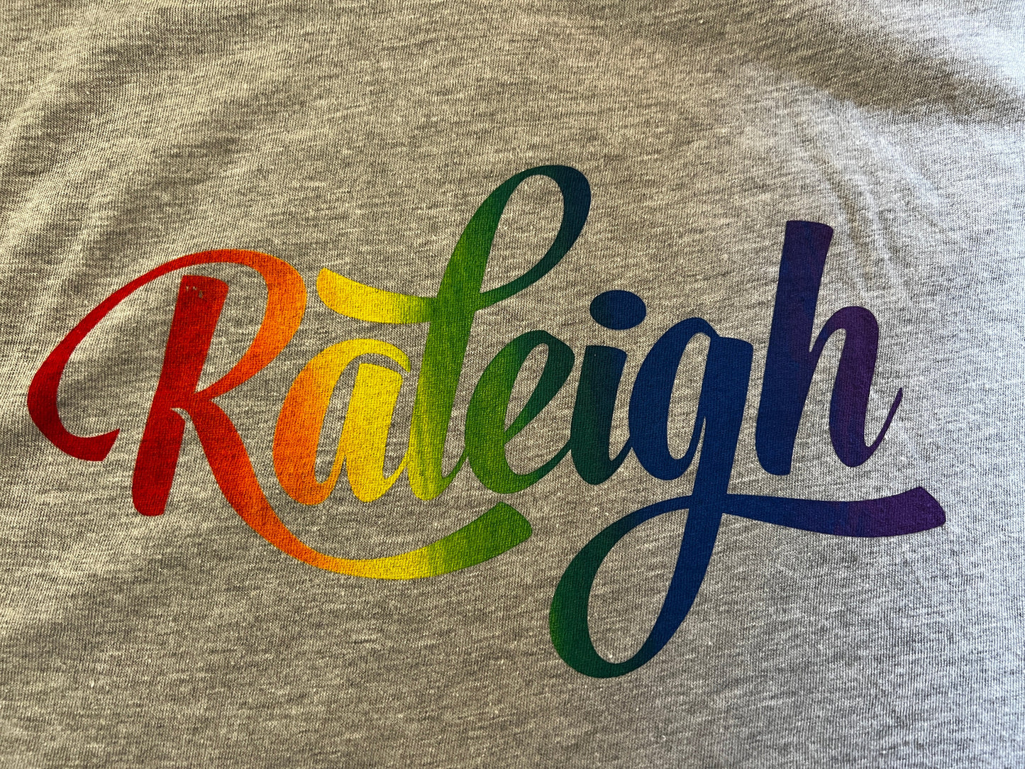 Raleigh NC Script PRIDE RAINBOW shirt - House of Swank