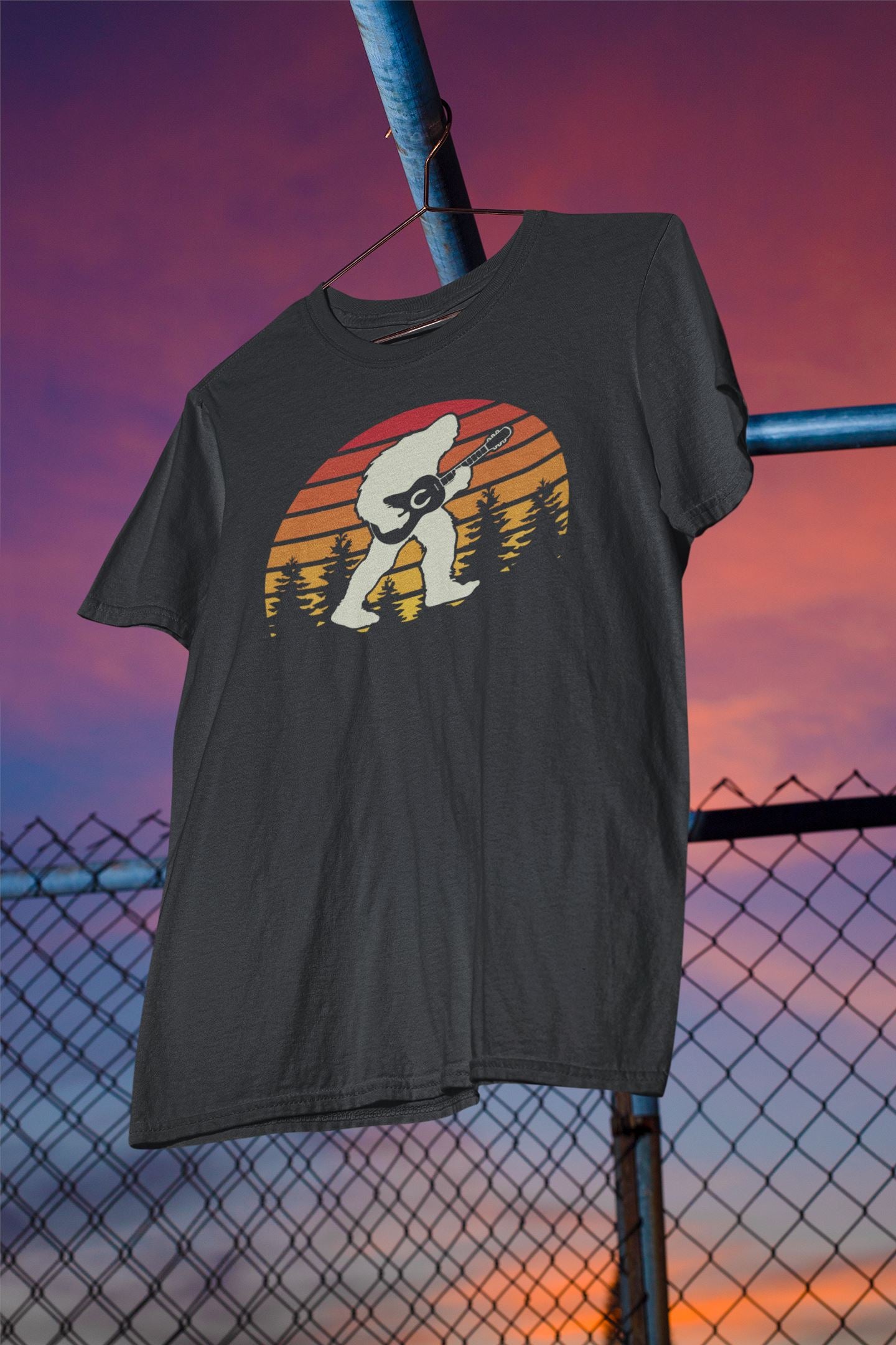 Yeti Bigfoot Playing Guitar Shirt - SHIRT - House of Swank Raleigh NC