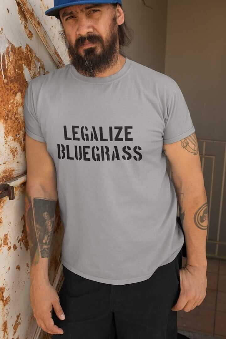 Legalize Bluegrass shirt and sticker now available