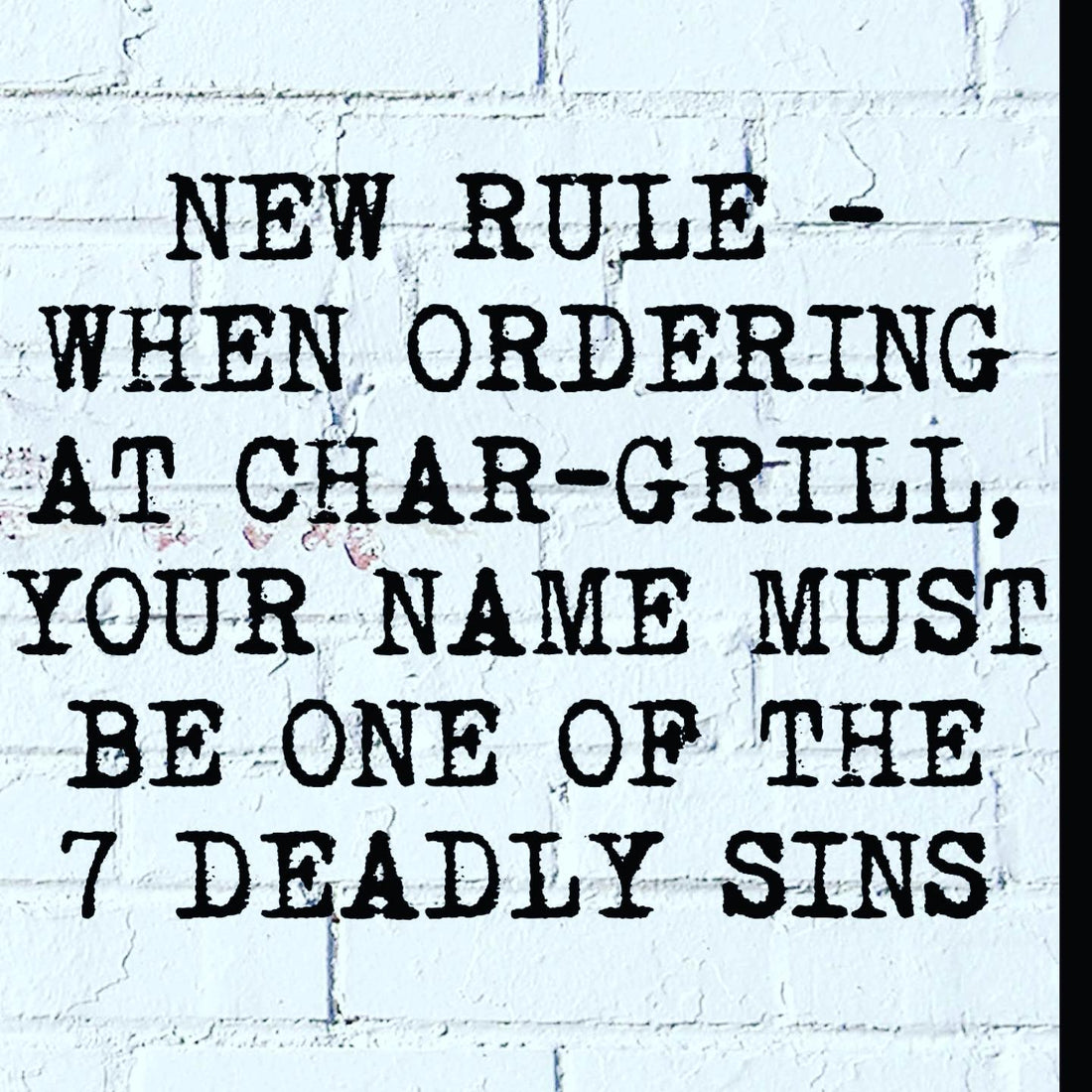 New rule. When order