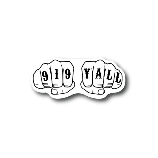 919 Yall Knuckles Sticker Decorative Stickers HOUSE OF SWANK