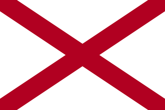 Alabama State Flag Vinyl Sticker Vinyl Stickers House of Swank