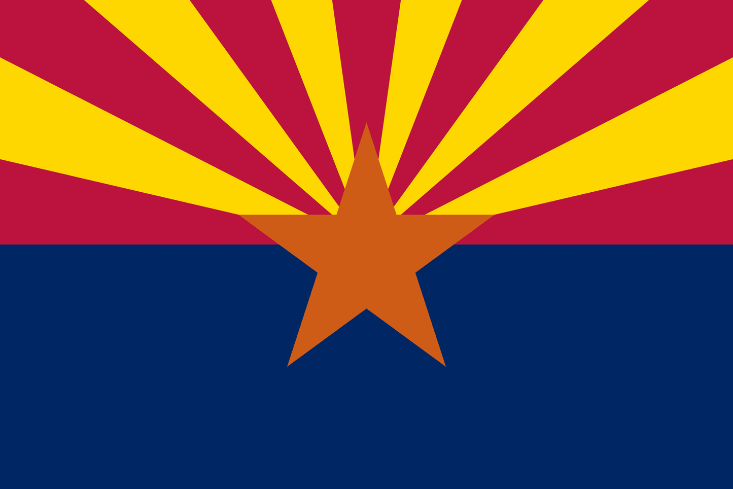 Arizona State Flag Vinyl Sticker Vinyl Stickers House of Swank