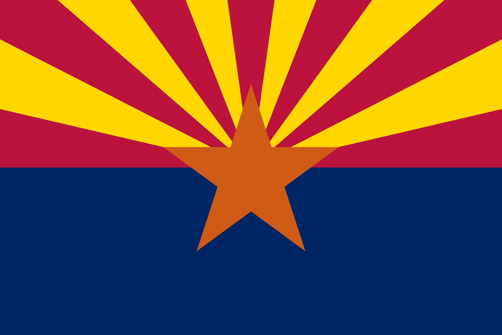 Arizona State Flag Vinyl Sticker Vinyl Stickers House of Swank