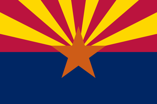 Arizona State Flag Vinyl Sticker Vinyl Stickers House of Swank