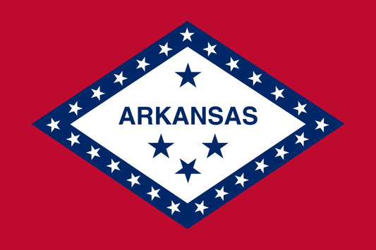 Arkansas State Flag Vinyl Sticker Vinyl Stickers House of Swank