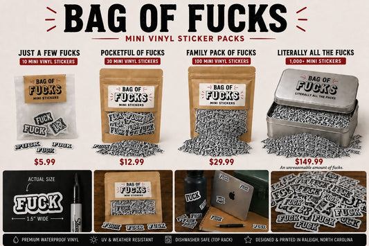 BAG OF FUCKS – Mini Vinyl Sticker Packs Decorative Stickers HOUSE OF SWANK