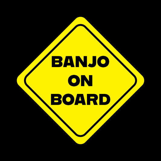 Banjo on Board Sticker - Decorative Stickers - House of Swank Raleigh NC