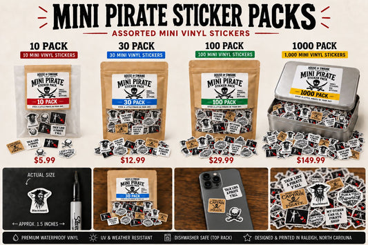Blackbeard & Pirates Mini Sticker Pack Decorative Stickers HOUSE OF SWANK