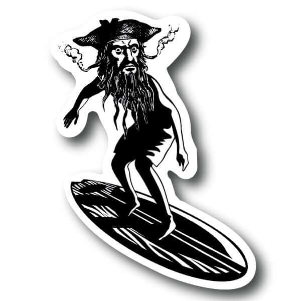 Blackbeard Sticker Blackbeard Surfer Dude Sticker