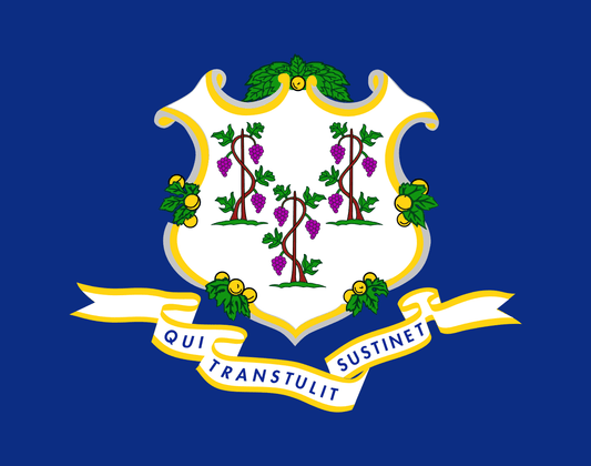 Connecticut State Flag Vinyl Sticker Vinyl Stickers House of Swank