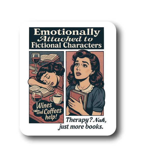 Emotionally attached to fictional characters sticker Decorative Stickers HOUSE OF SWANK
