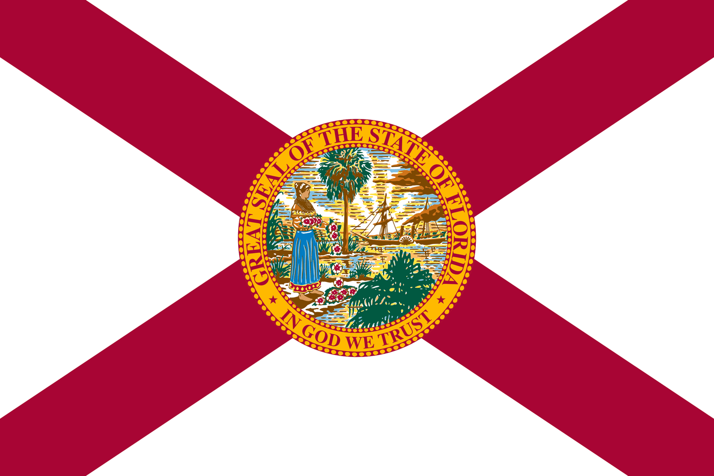 Florida State Flag Vinyl Sticker Vinyl Stickers House of Swank