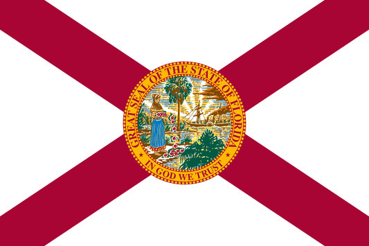 Florida State Flag Vinyl Sticker Vinyl Stickers House of Swank