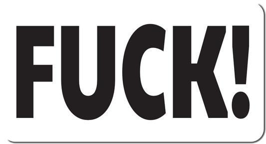 Fuck! Exclamation Vinyl Sticker Decorative Stickers HOUSE OF SWANK