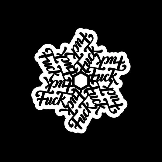 Fuck Snowflake Sticker Decorative Stickers HOUSE OF SWANK