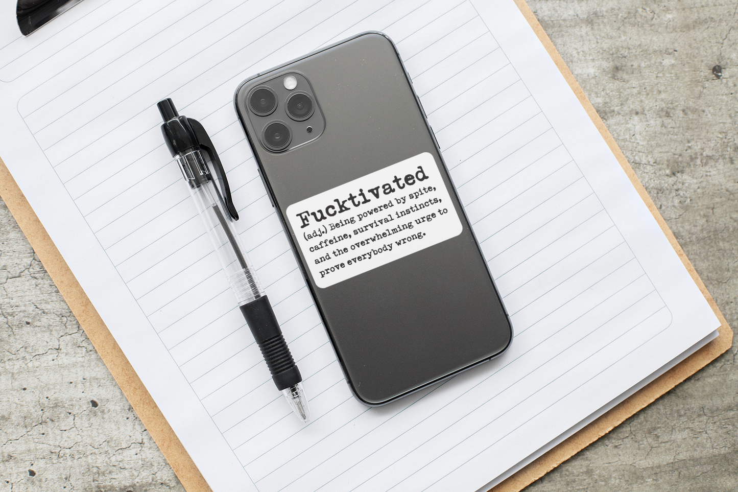 Fucktivated Definition Vinyl Sticker