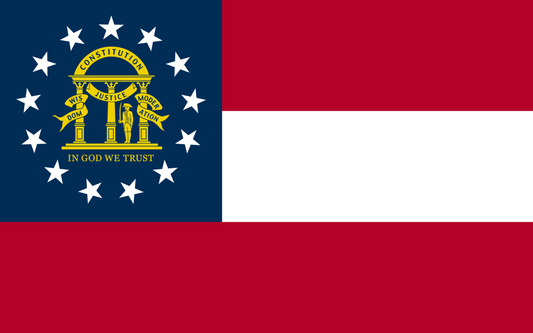 Georgia State Flag Vinyl Sticker Vinyl Stickers House of Swank