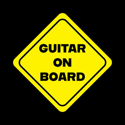 Guitar on Board Sticker - Decorative Stickers - House of Swank Raleigh NC