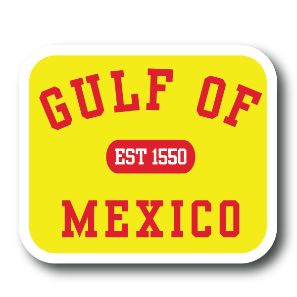 Gulf of Mexico Sticker Decorative Stickers HOUSE OF SWANK