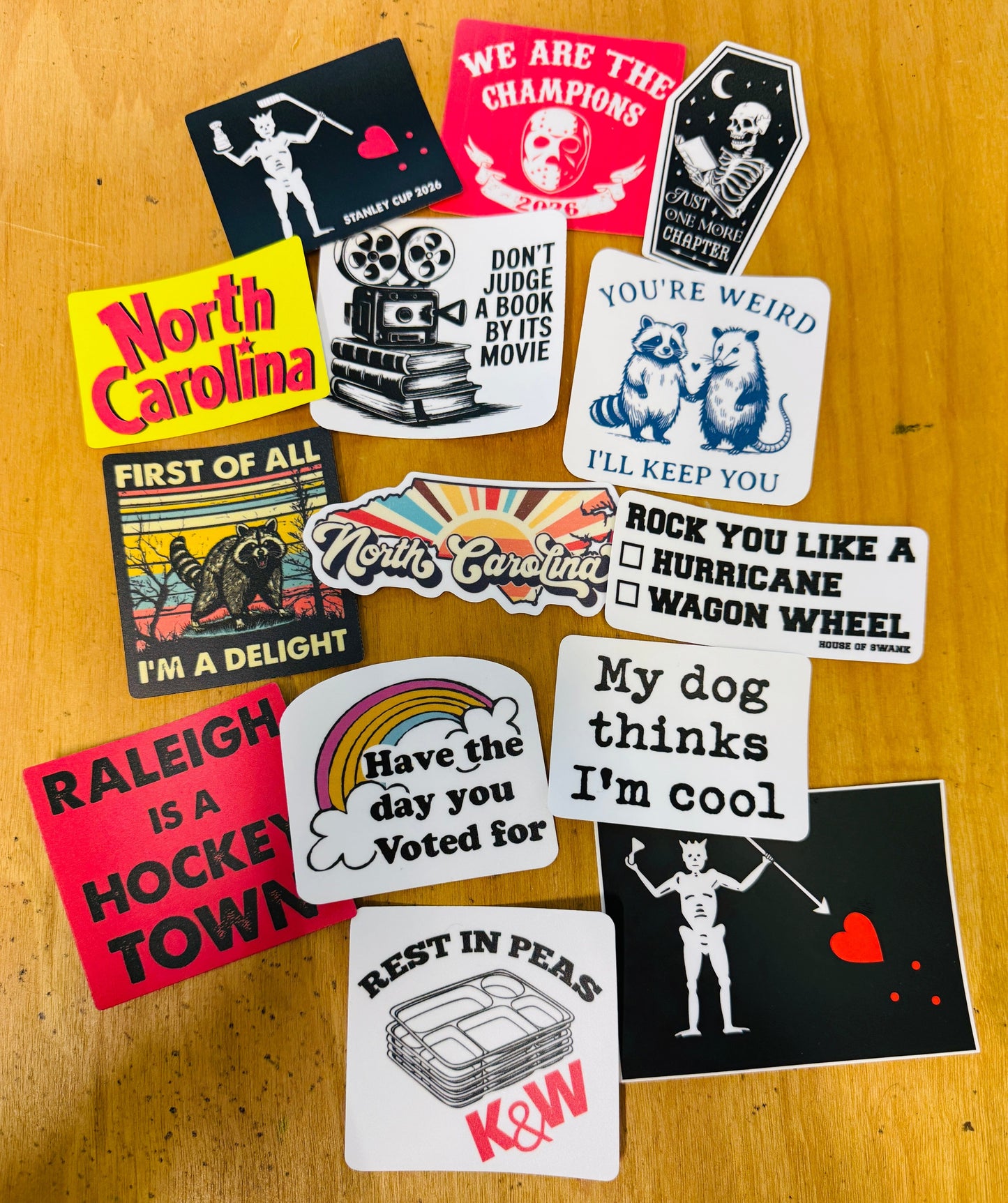 House of Swank Best Sellers Sticker Sampler | 10 Mini Vinyl Stickers Decorative Stickers HOUSE OF SWANK