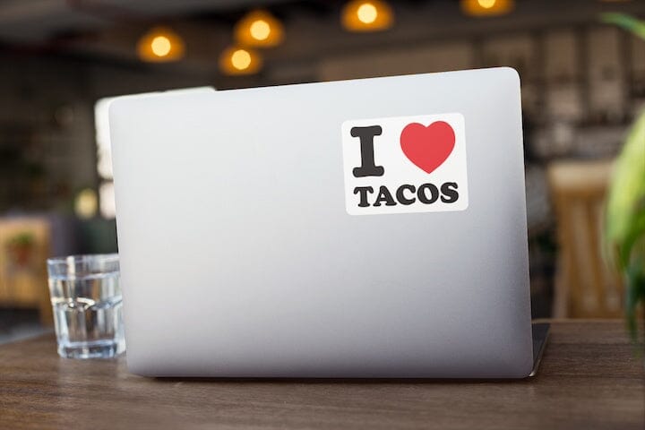 I Love Tacos Sticker Decorative Stickers HOUSE OF SWANK